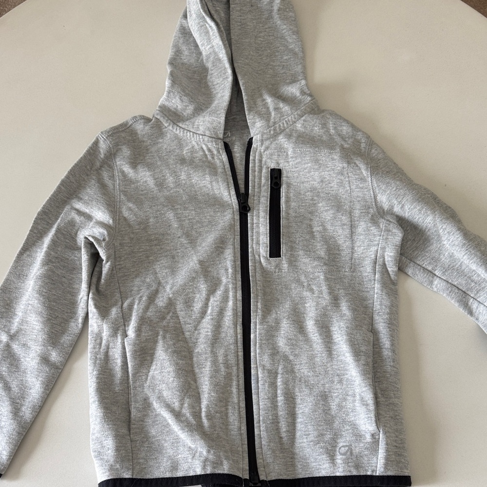 GAP Light Gray Kids Zip-Up Hoodie size S 6-7